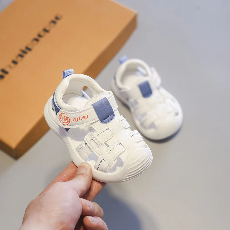 夏季宝宝包头凉鞋软底婴儿学步鞋男童透气稳步鞋防滑女小童机能鞋