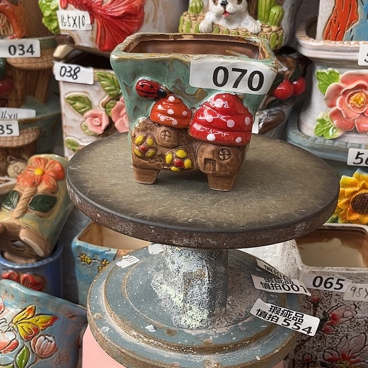 粗陶材质多肉花盆