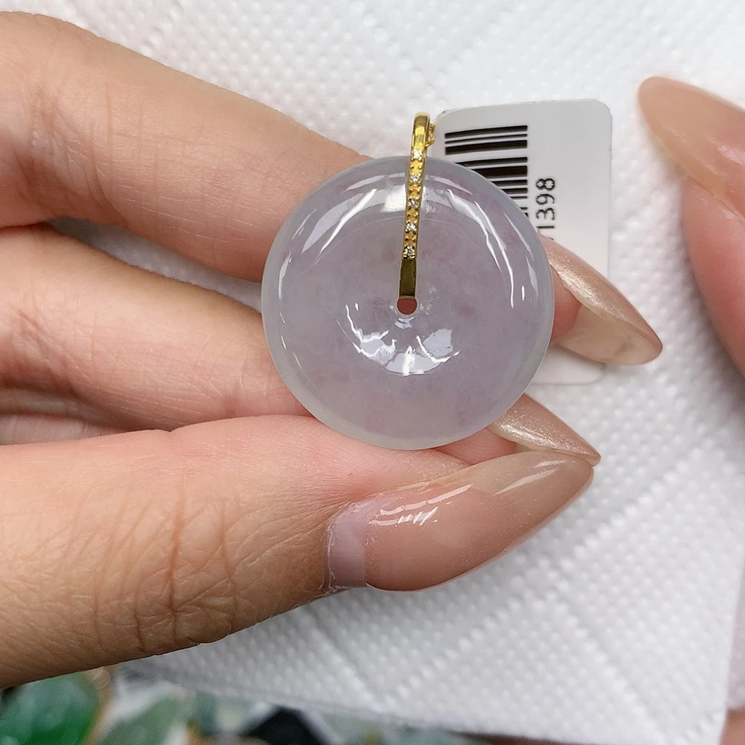 颈饰18K金镶嵌翡翠