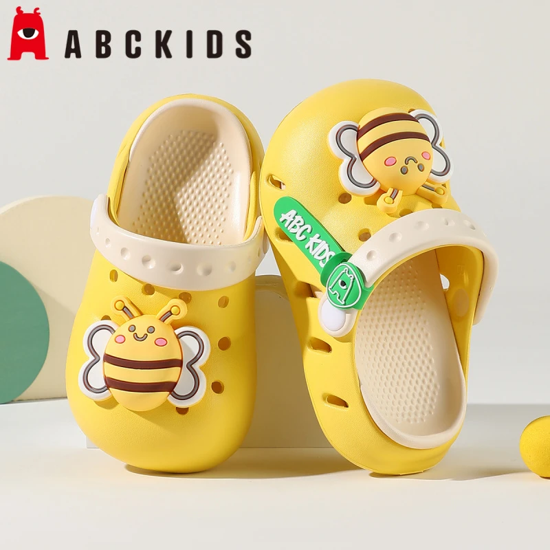 ABCkids儿童洞洞鞋女童拖鞋防臭防滑夏季男孩软底户外沙滩鞋凉拖