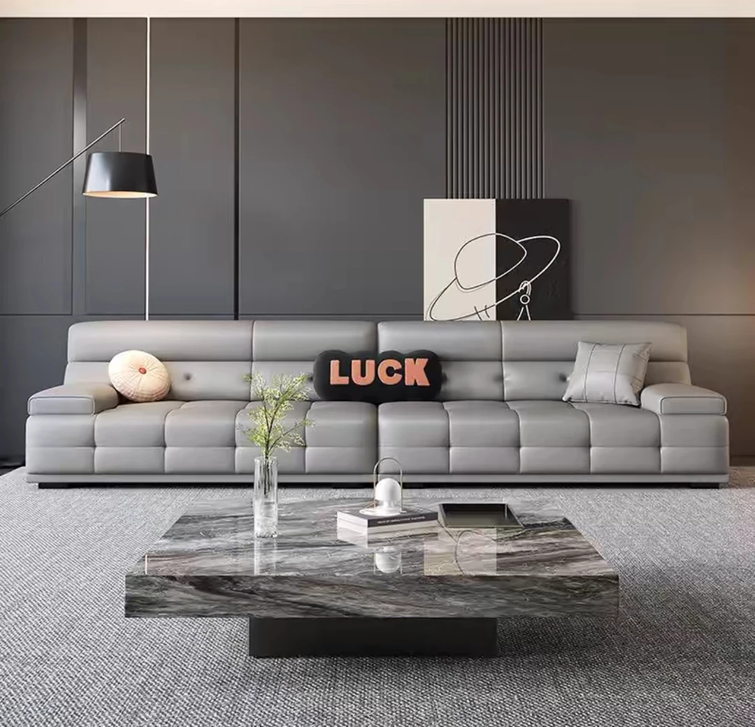 新款2025劳伦斯沙发客厅家用大小户型直排现代简约头层全真皮沙发