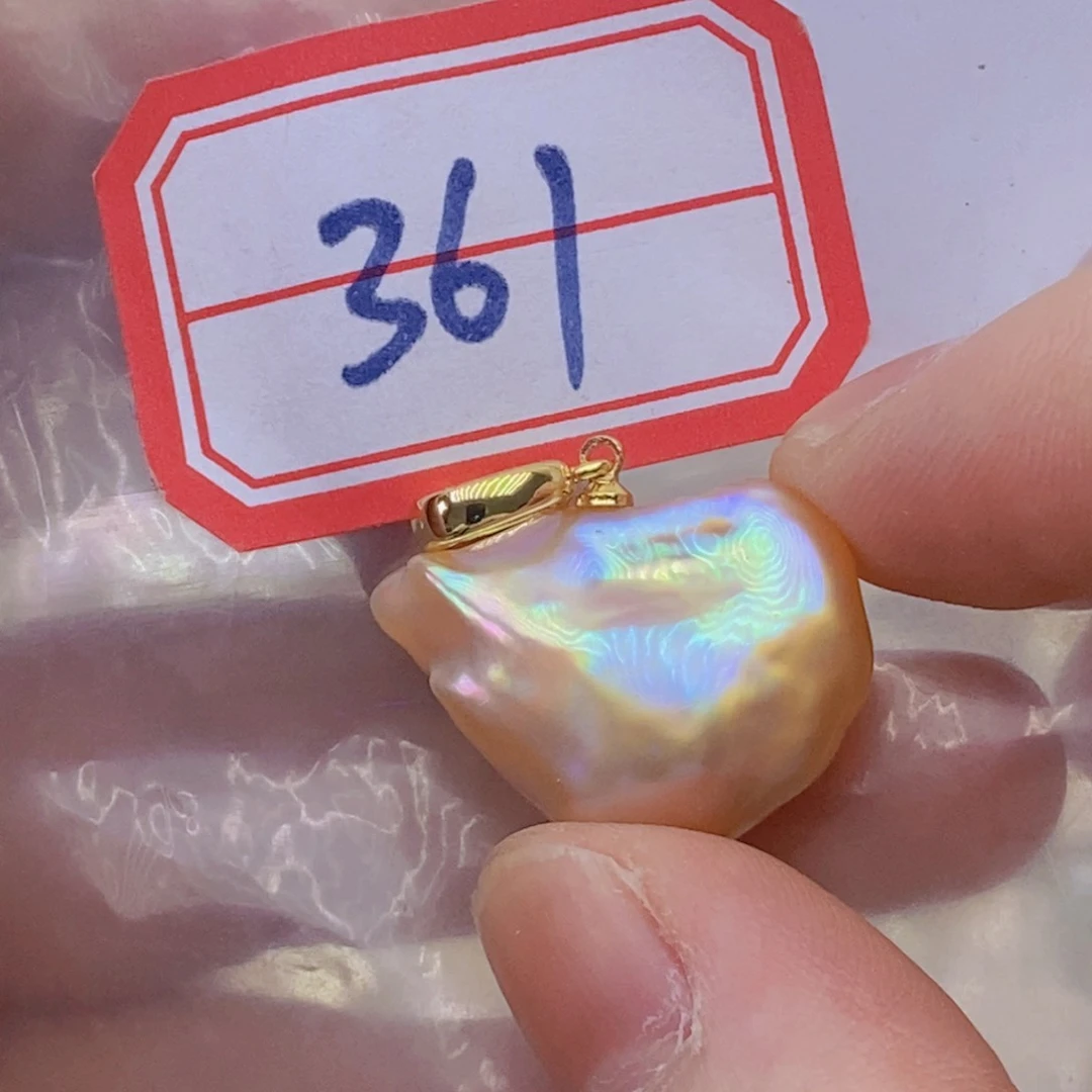 淡水珍珠银S925镶嵌吊坠(赠链)