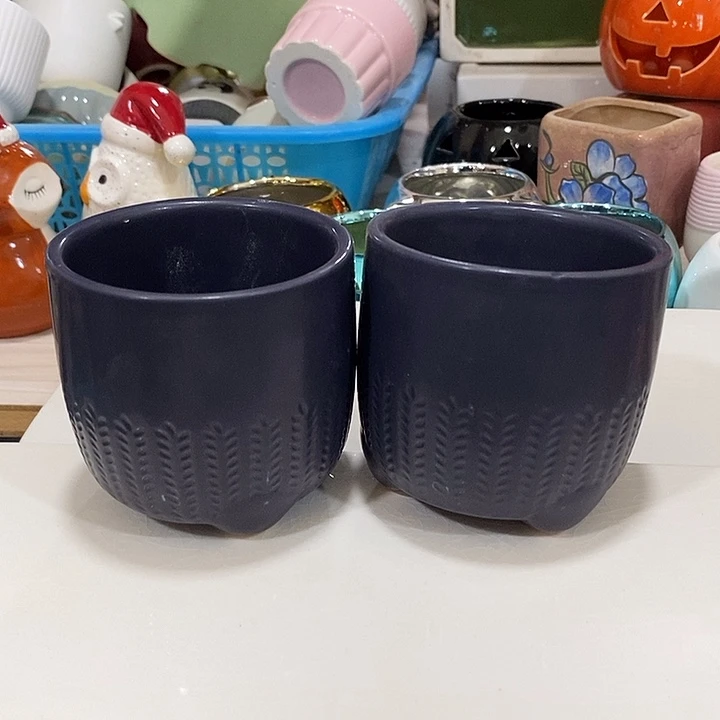 摆件陶盆有孔 微瑕介意勿拍