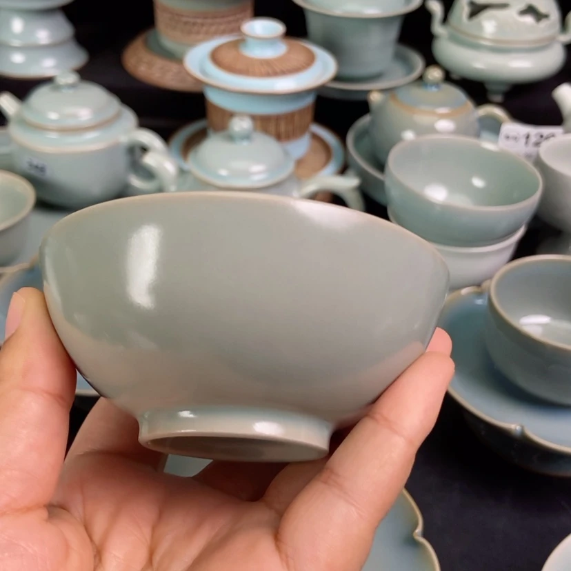 【闪购商品】凪小碗杯原矿青绿釉