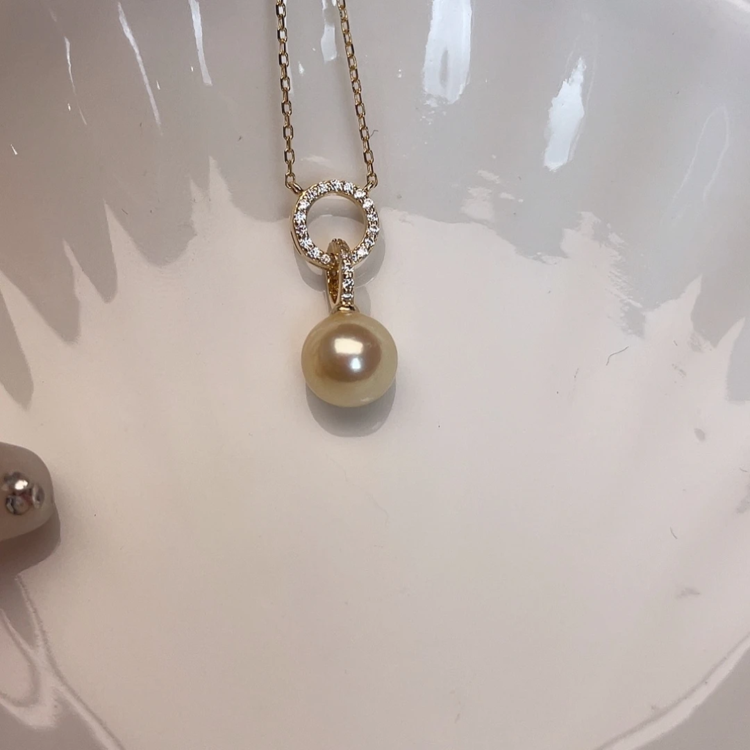 海水珍珠颈饰银S925镶嵌