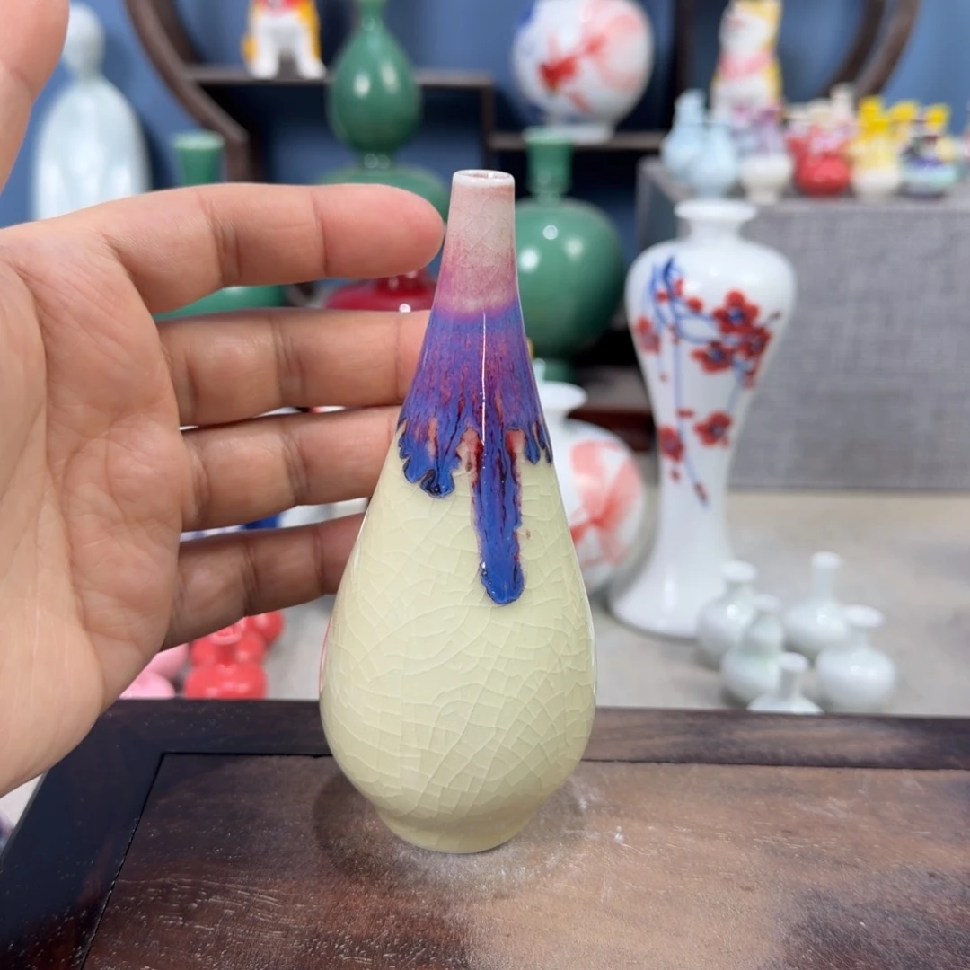 陶瓷手工小花器摆件