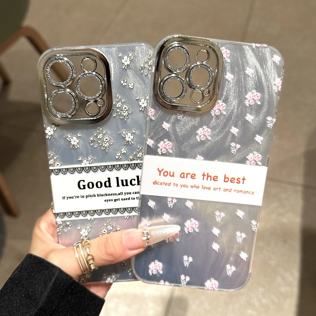 Flower红花羽纱镜头膜手机壳适用苹果华为荣耀OPPOvivo小米荣耀gk