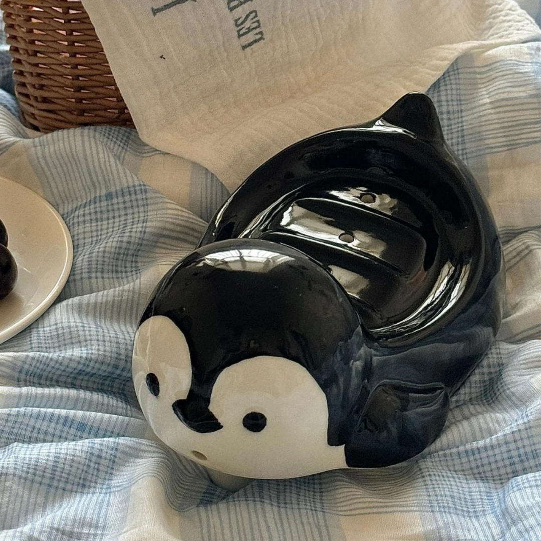 卡通可爱沥水肥皂盒不积水香皂盒洗手台排水置物架陶瓷皂碟家用