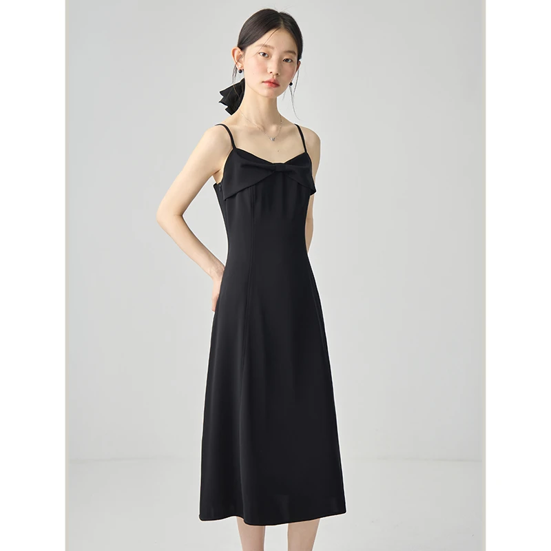 自巧小个子女装穿搭显瘦气质时尚法式修身设计感连衣裙 24ZY92229