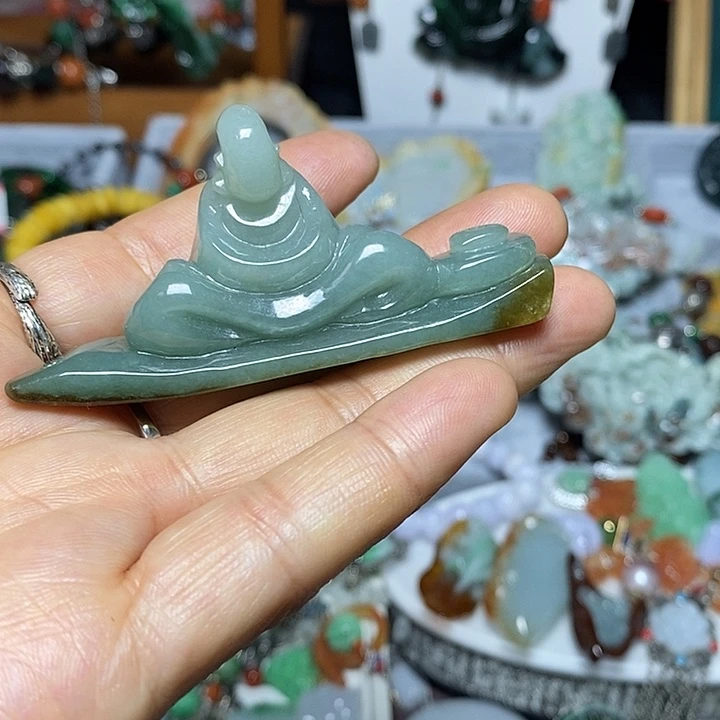 翡翠未镶嵌吊坠(赠链)