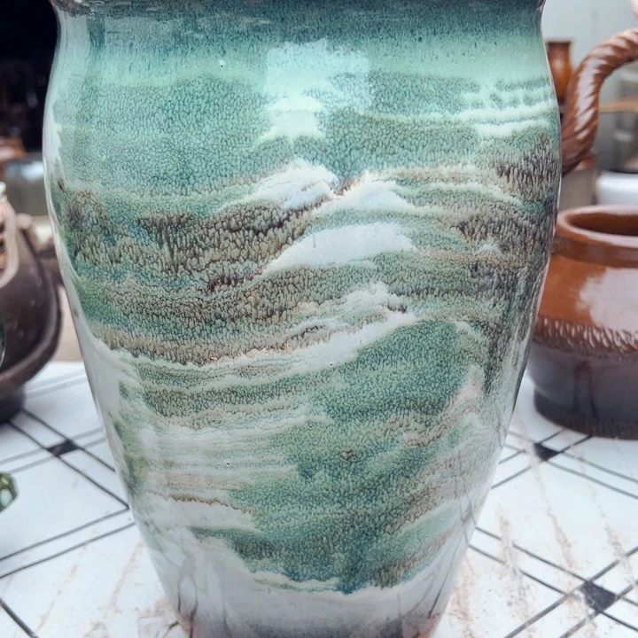 紫砂花盆高约30口约20