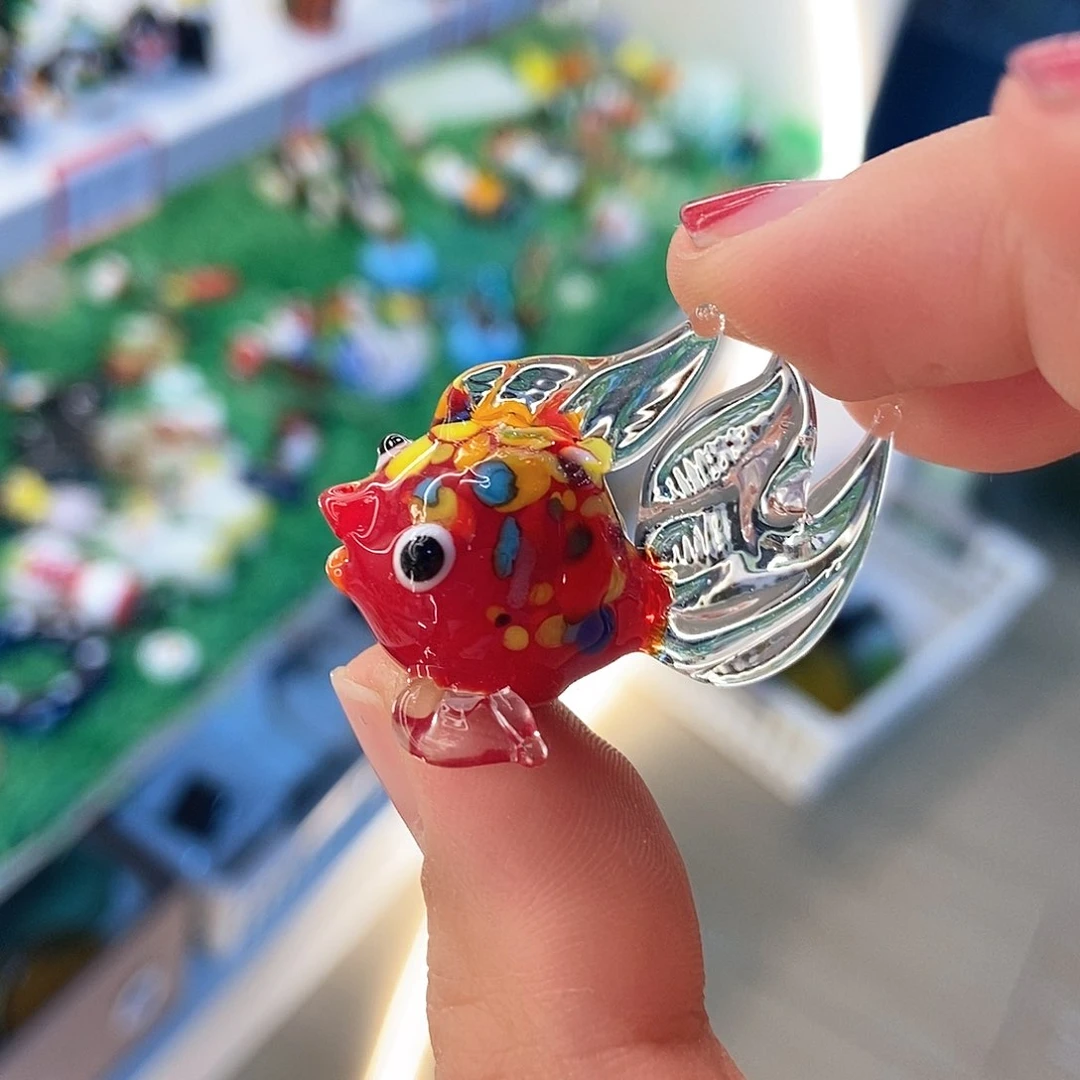 琉璃手工艺品红鱼