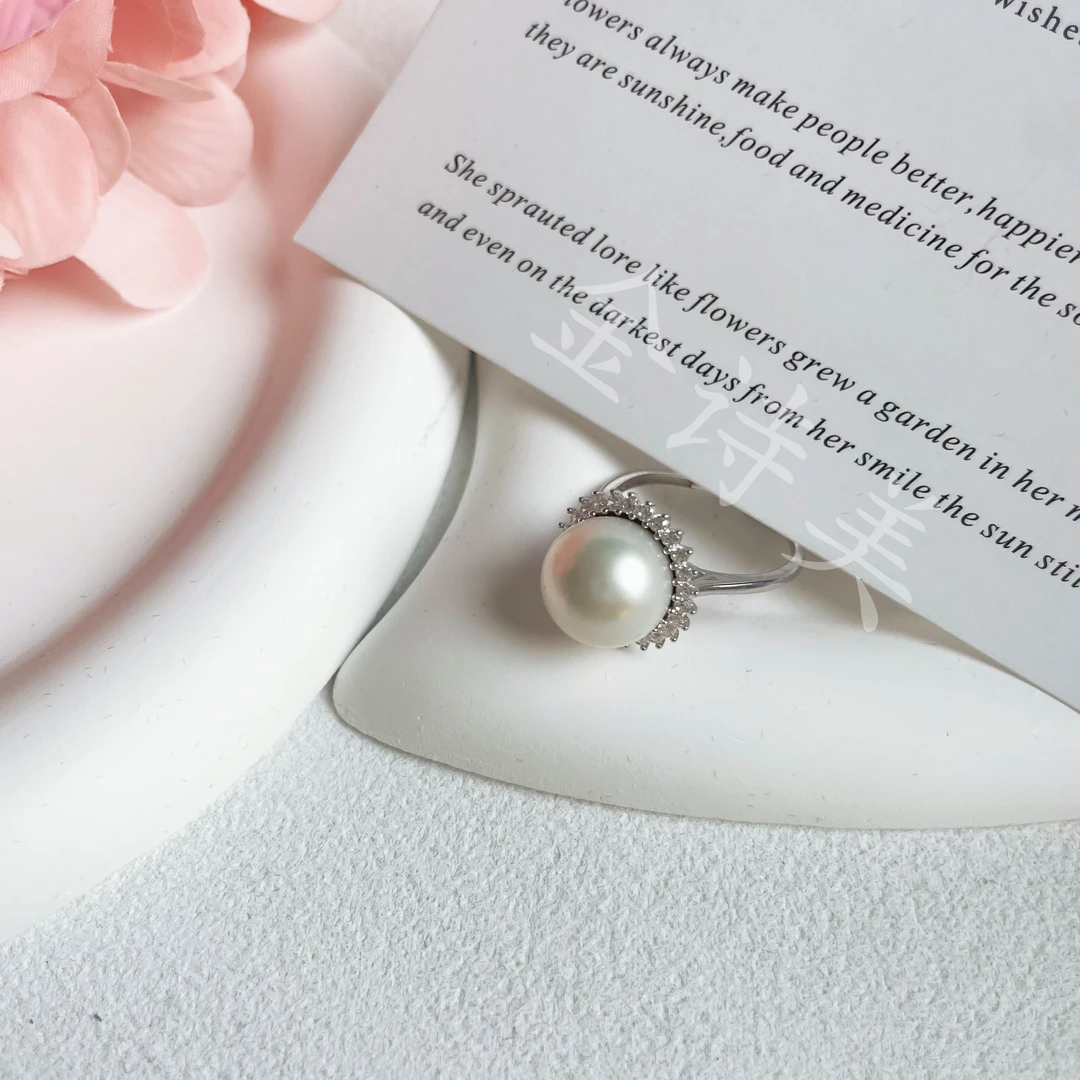 淡水大龙珠珍珠戒指 11-12mm（悦己）s925银 X986