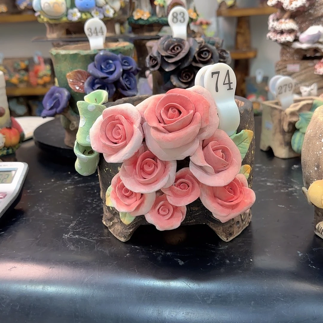 苏***娘本默花器麦饭石花盆