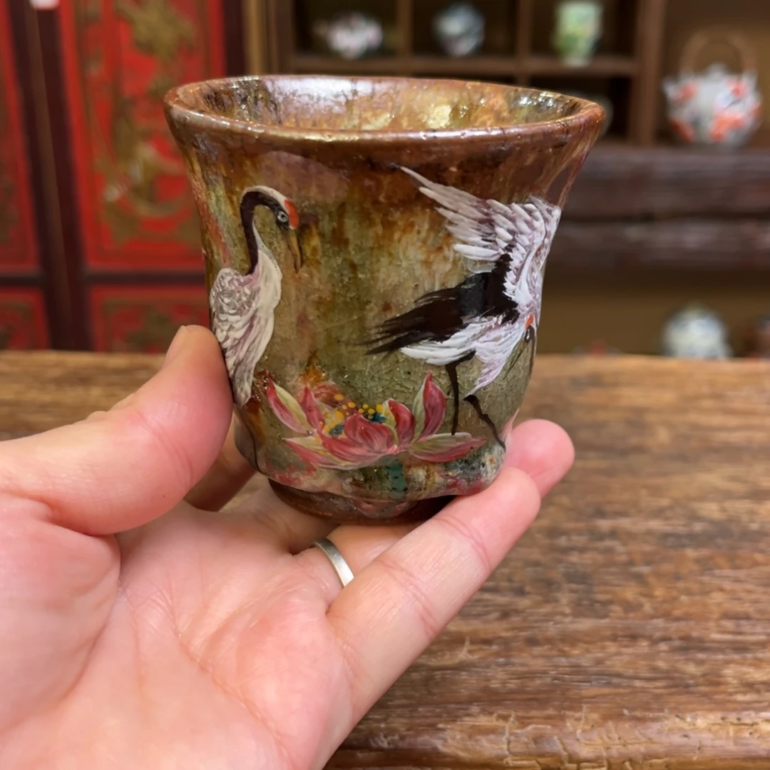 柴烧手工手绘陶瓷