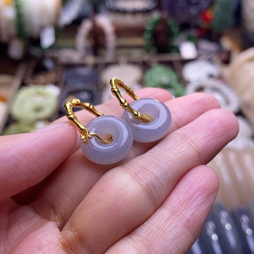 和田玉（糖玉）未镶嵌颈饰宠粉福利价银镶浓烟紫