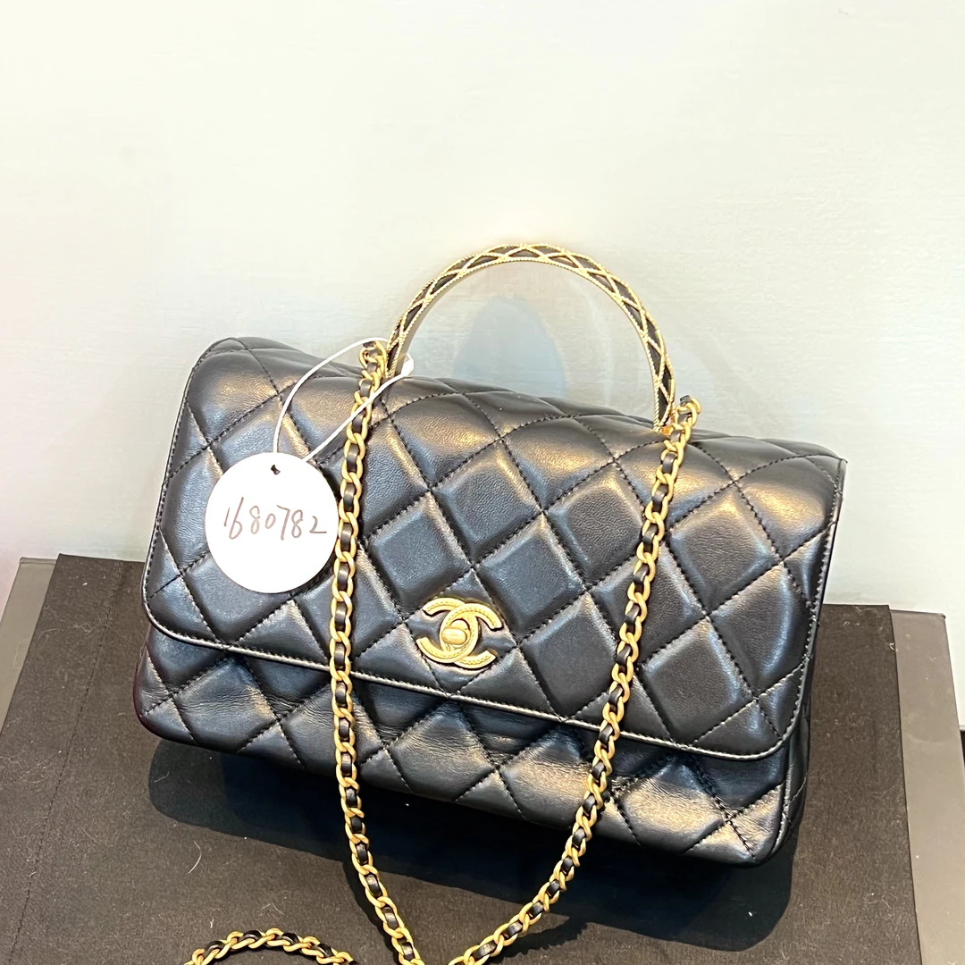 95新 Chanel/香奈儿 夏七中古/蕾丝手柄cf单肩包/1680782