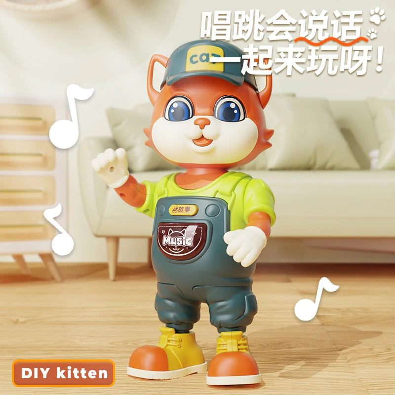 会讲故事音乐猫玩具早教益智录音可拆装故事机儿童玩具六一节礼物