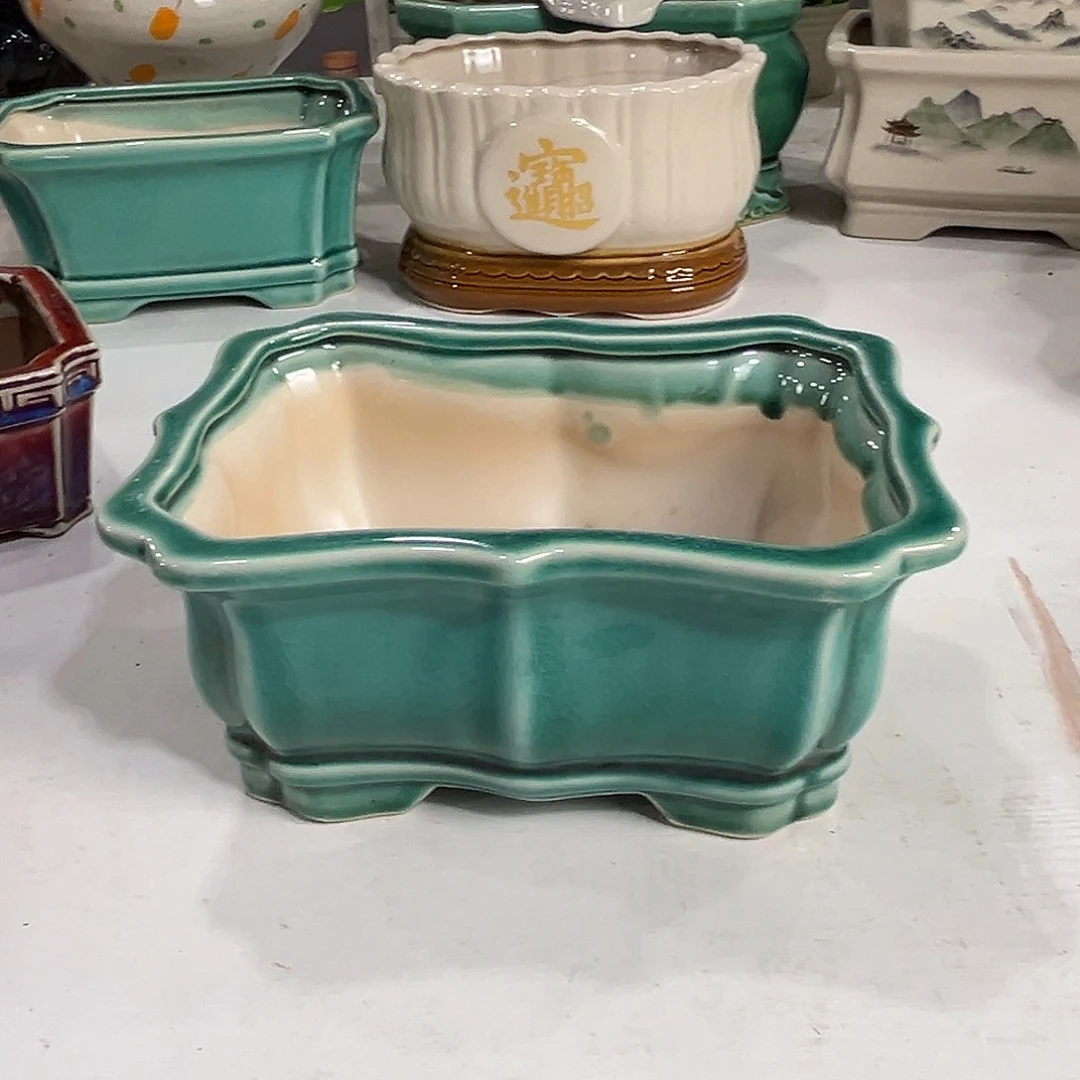 陶瓷绿植多肉微瑕花盆口径20*15*9.5