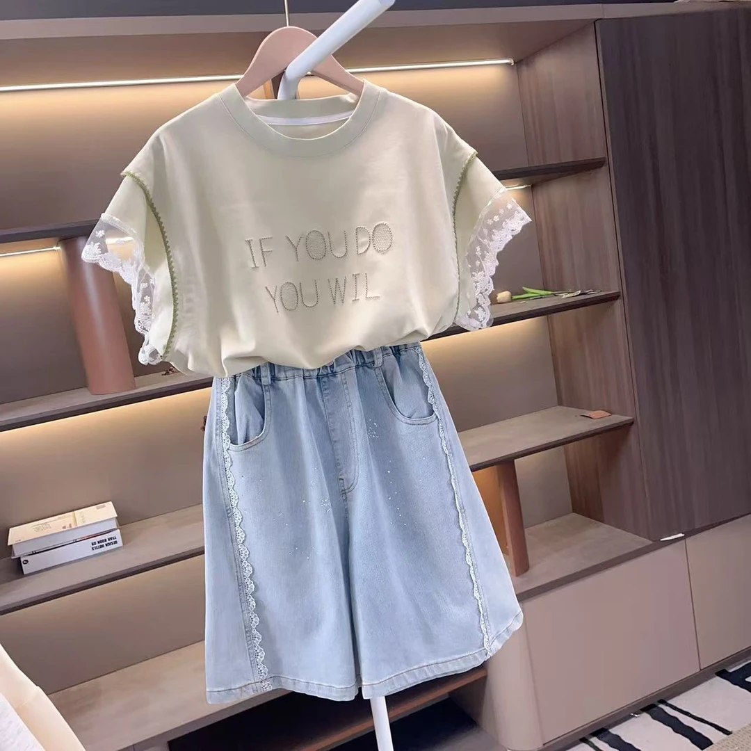 女童短袖T恤夏装2025夏季新款亲子装百搭儿童打底衫上衣25XK234