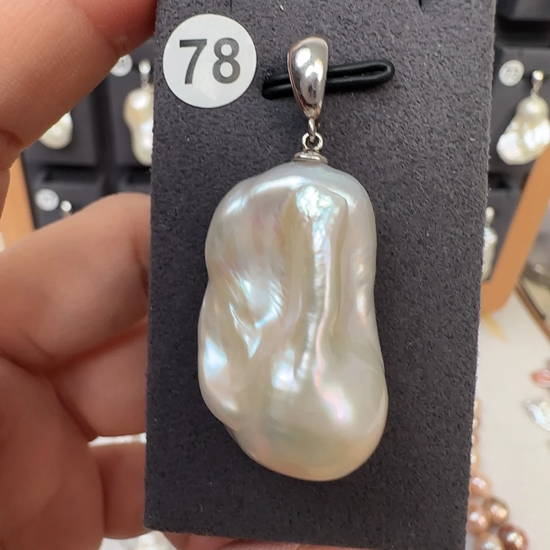 淡水珍珠银S925镶嵌颈饰