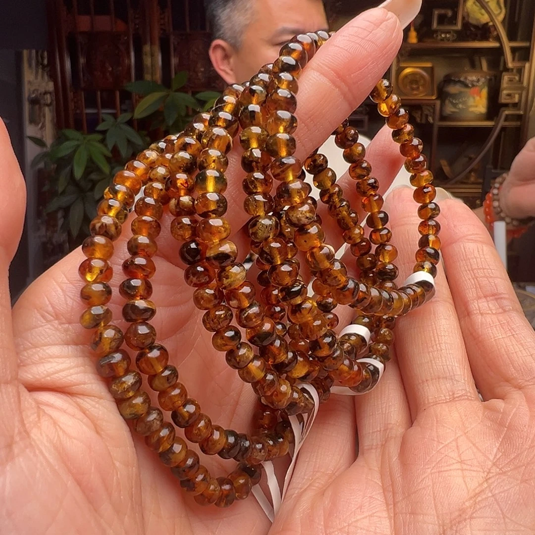 琥珀未镶嵌裸石抚顺琥珀10670-6五多样性发其一