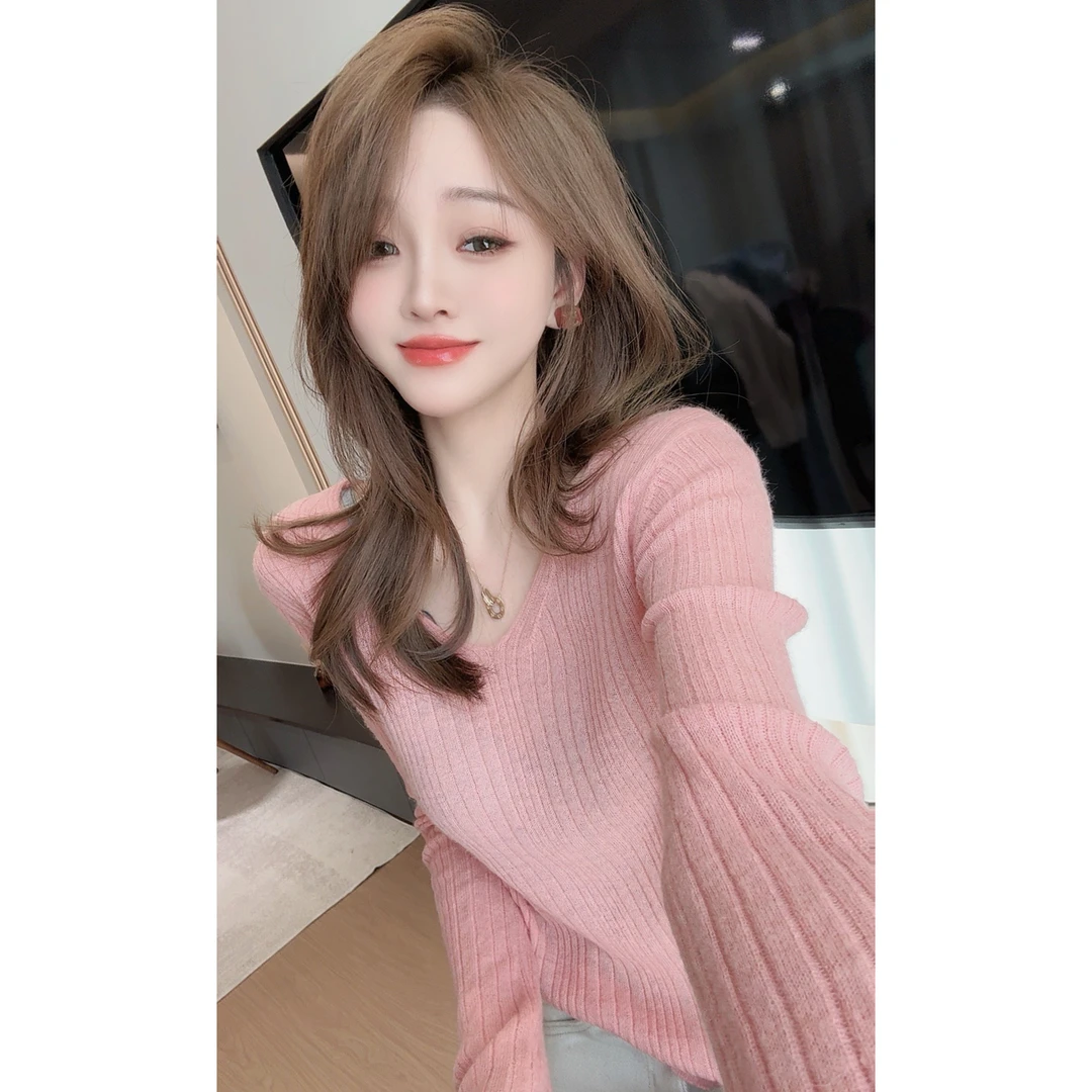 【CHEN】春季洋气女人味内搭毛衣慵懒显瘦长袖针织打底衫25021112