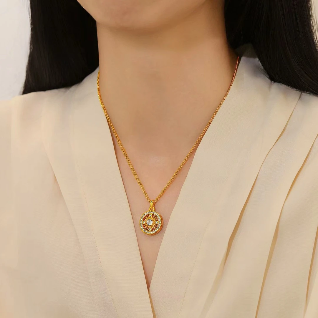 KXV六福同款富贵花开罗盘