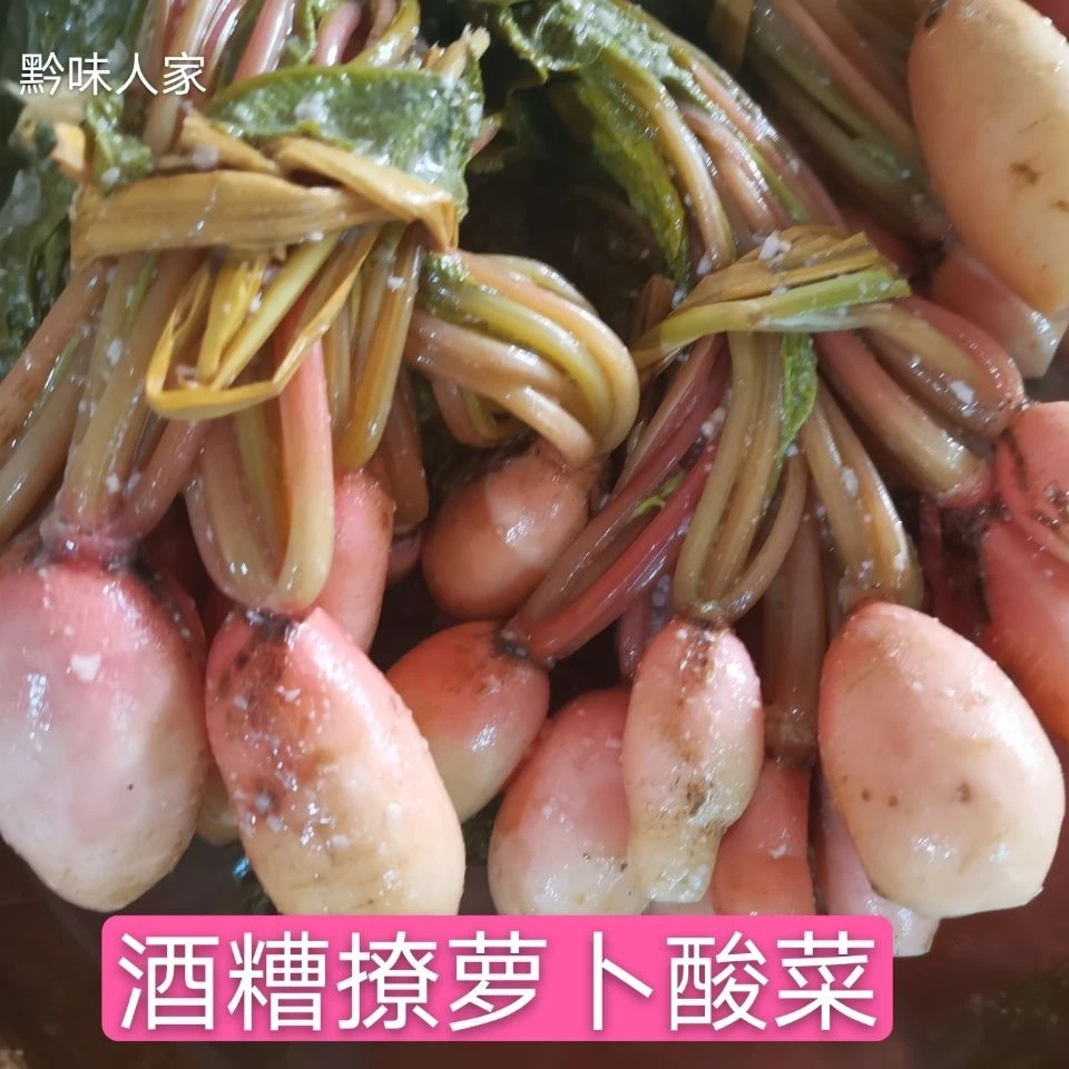 贵州萝卜菜黔东南凯里榕江从江黎平锦屏自制酒糟酸萝卜腌菜泡菜