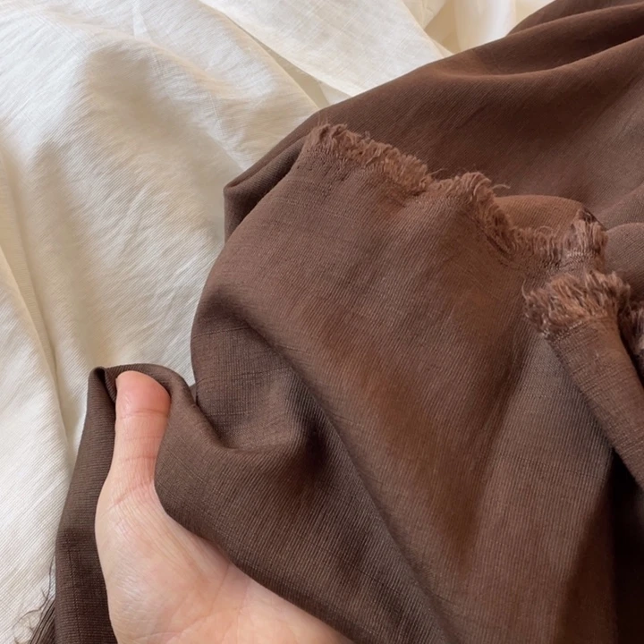 深咖色棉麻3.5米。