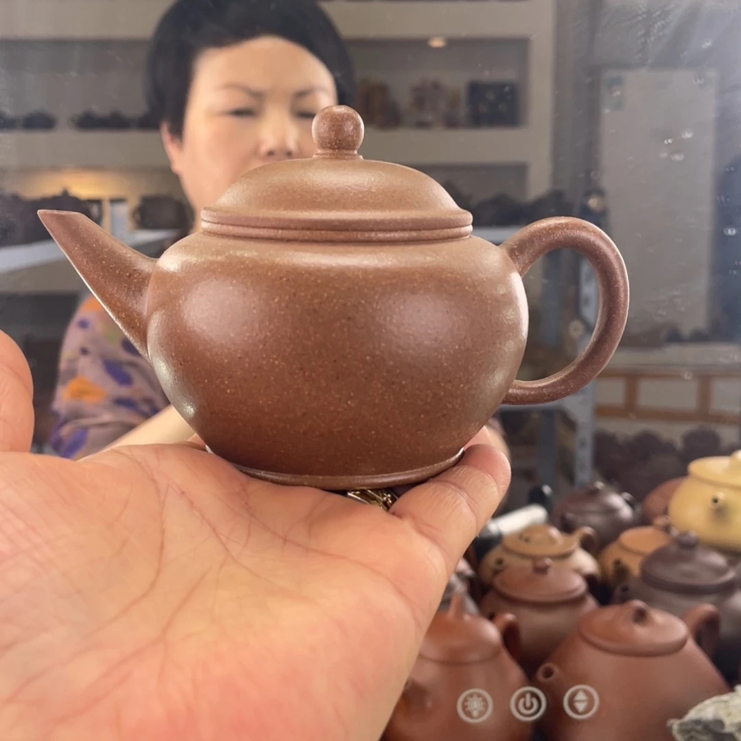 茶壶紫砂黄降坡水平半手工200cc
