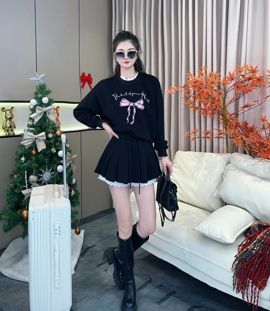 [运费险]新款显瘦时尚百搭两件套套装卫衣裤裙两件套套装