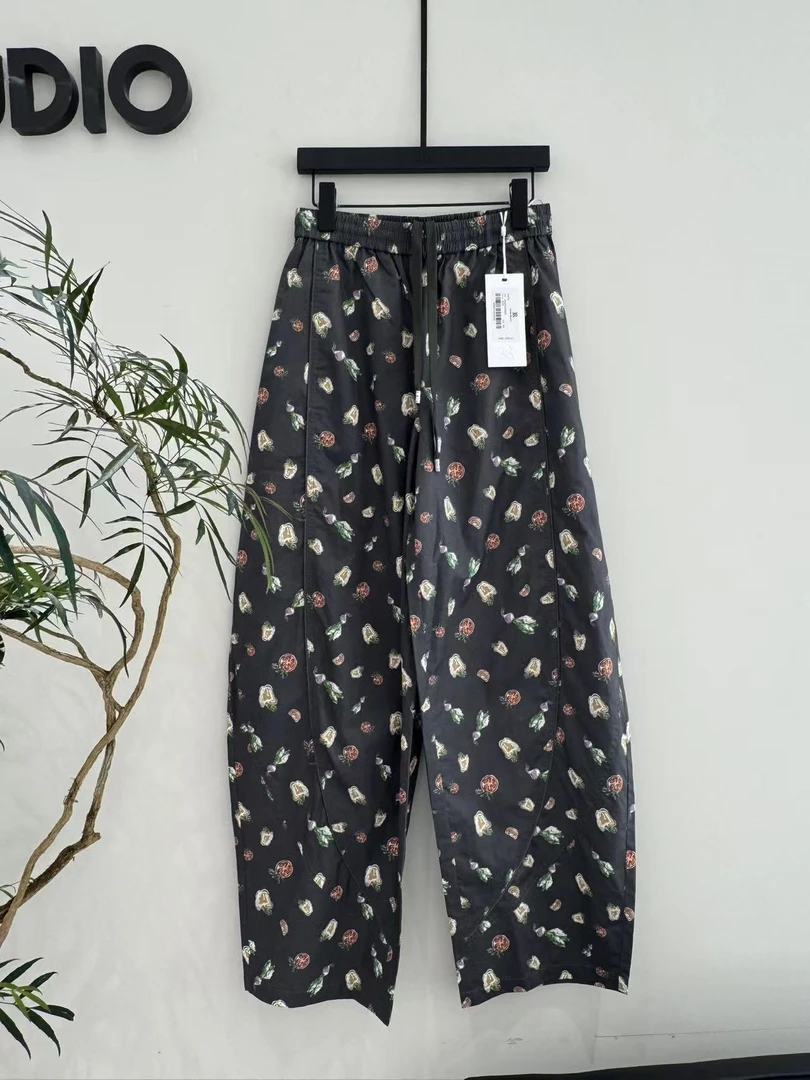 Journal Record烟灰定位花休闲裤