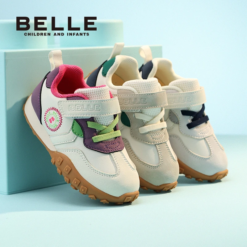 【豆豆德训鞋】百丽儿童25春季新款男女童防滑休闲运动鞋CE8916