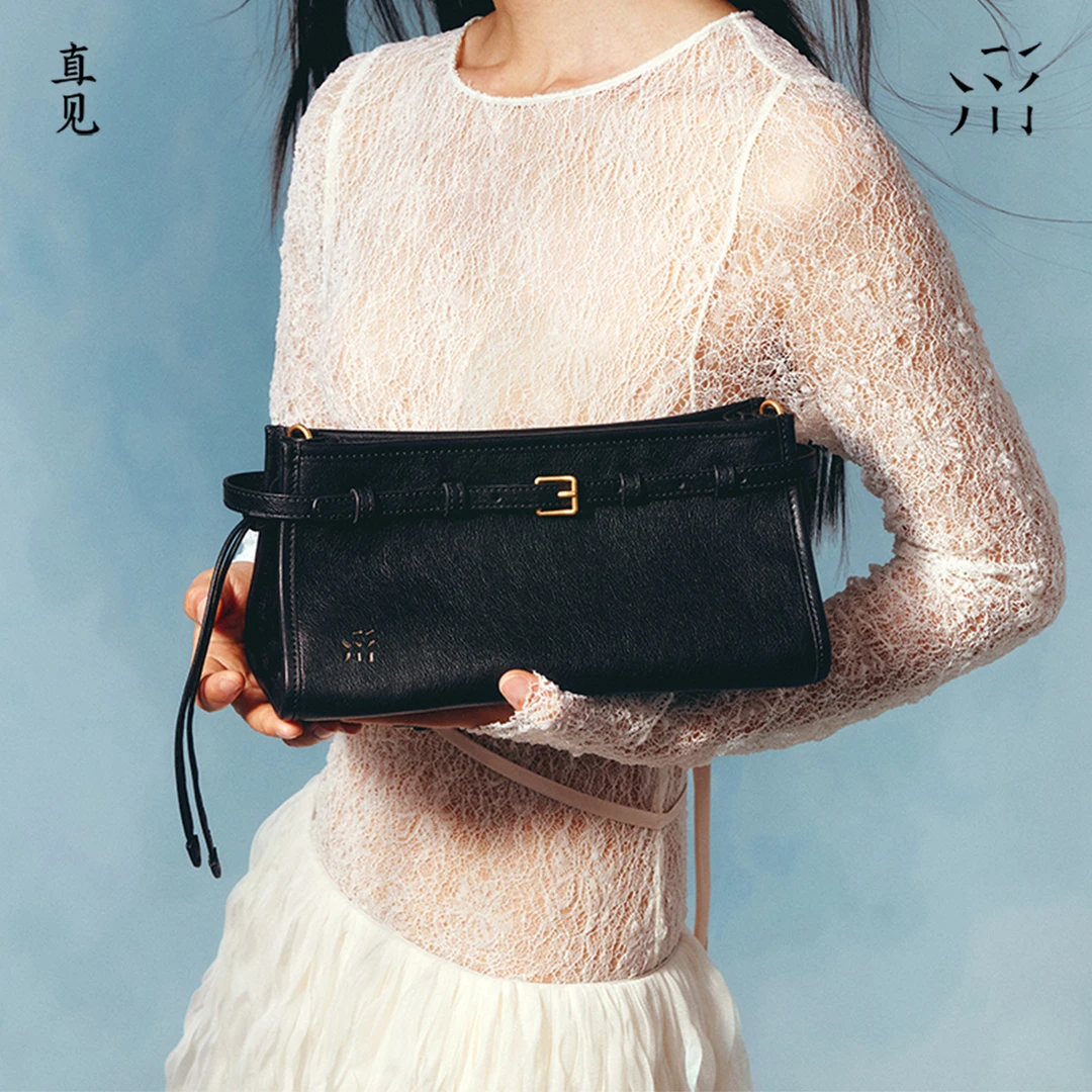 直见波士顿包植鞣头层牛皮新款斜挎包单肩包
