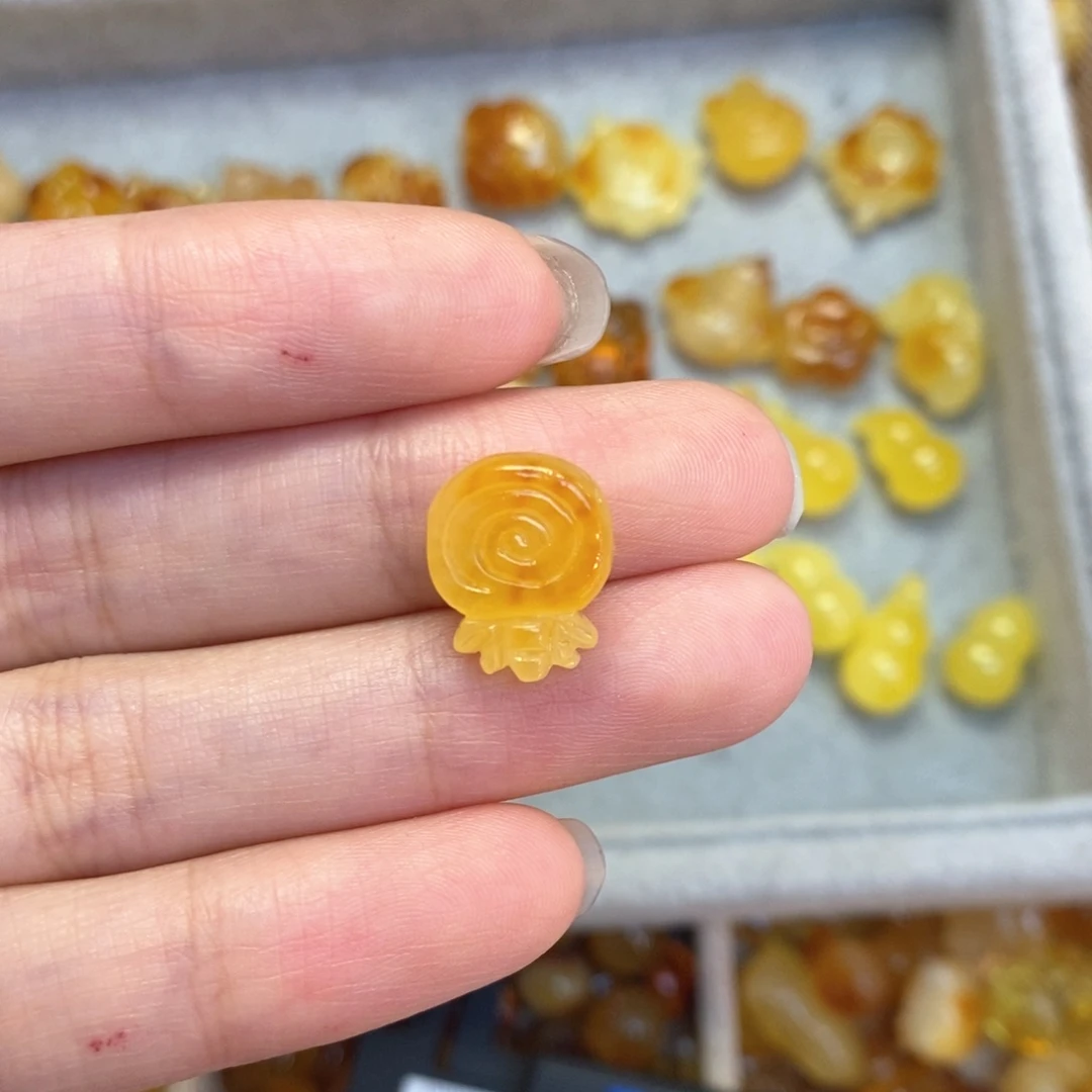 蜜蜡颈饰未镶嵌棒棒糖