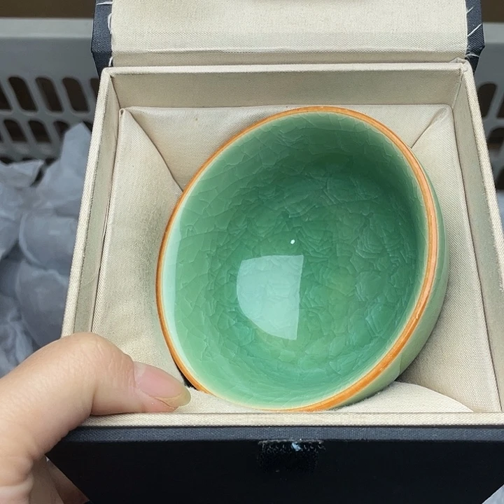 茶盏建窑建盏主人杯金口绿冰配礼盒