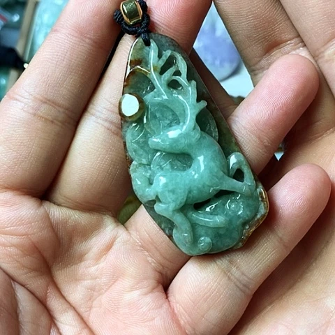 颈饰未镶嵌翡翠福豆豆珠宝翡翠颈饰