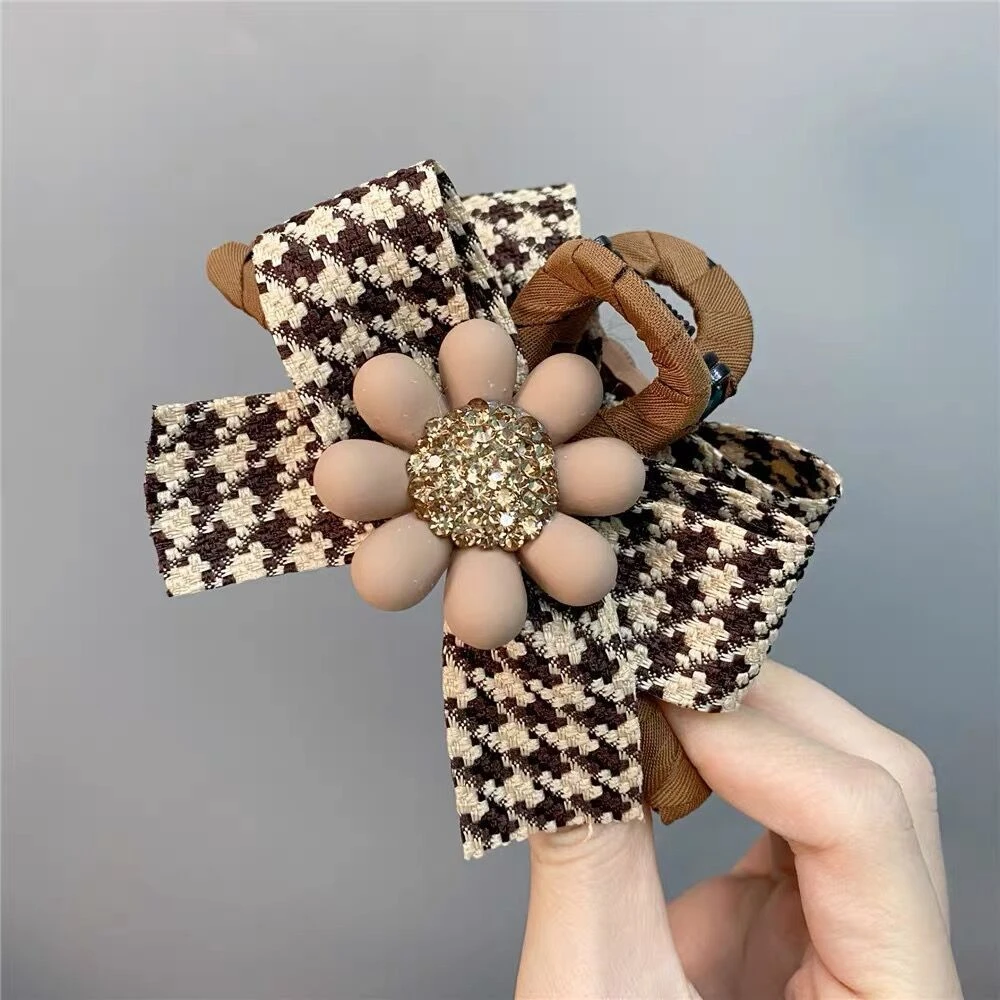 2025新款甜美可爱风太阳花气质小熊抓夹AB面发饰发夹可爱头饰夹子