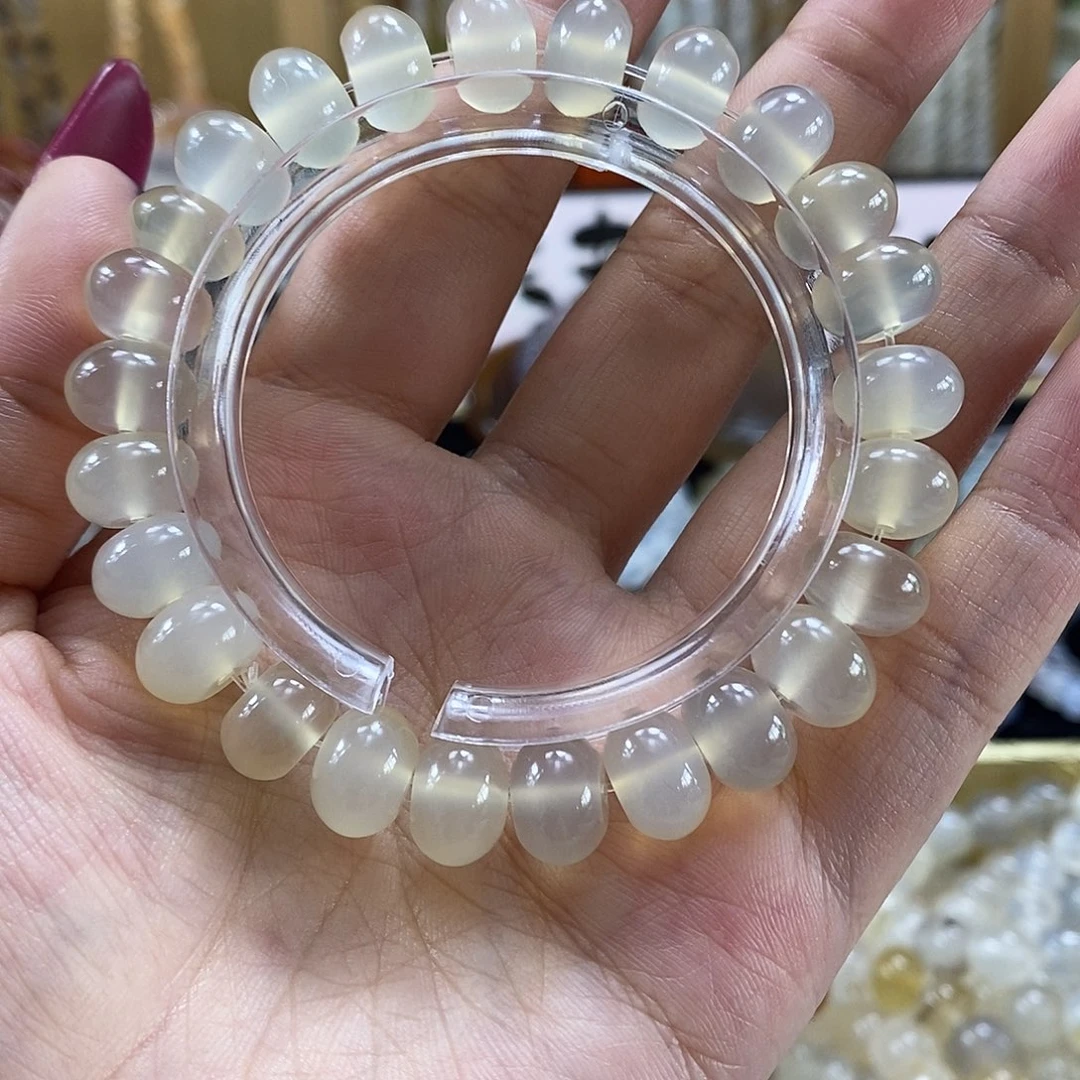 未镶嵌手串玛瑙/玉髓蜂蜜水7*11算盘手串6