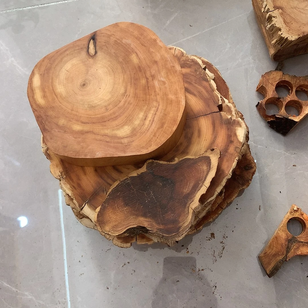 无事牌柏木底座8个