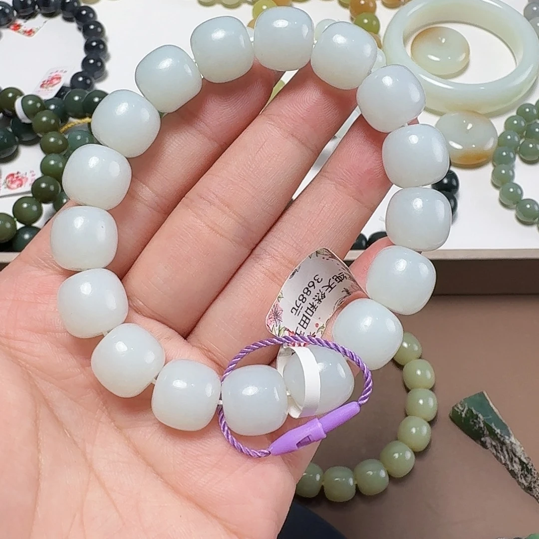 和田玉未镶嵌手链13