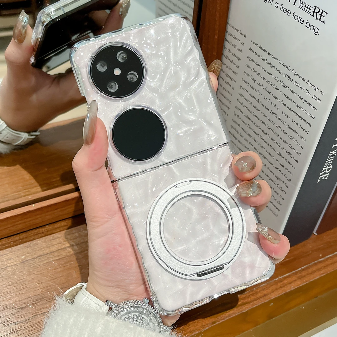 透明磁吸旋转支架适用华为pocket2手机壳purax折叠小米荣耀保护套