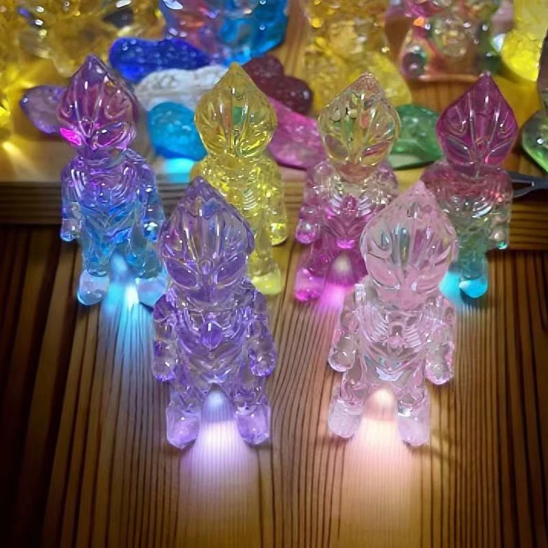 水晶奥特曼摆件儿童玩具创意装饰品客厅书房礼物