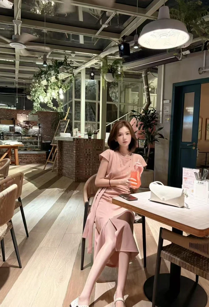 【芝士Cheese】氧气盛夏 纯色气质显瘦修身设计感连衣裙