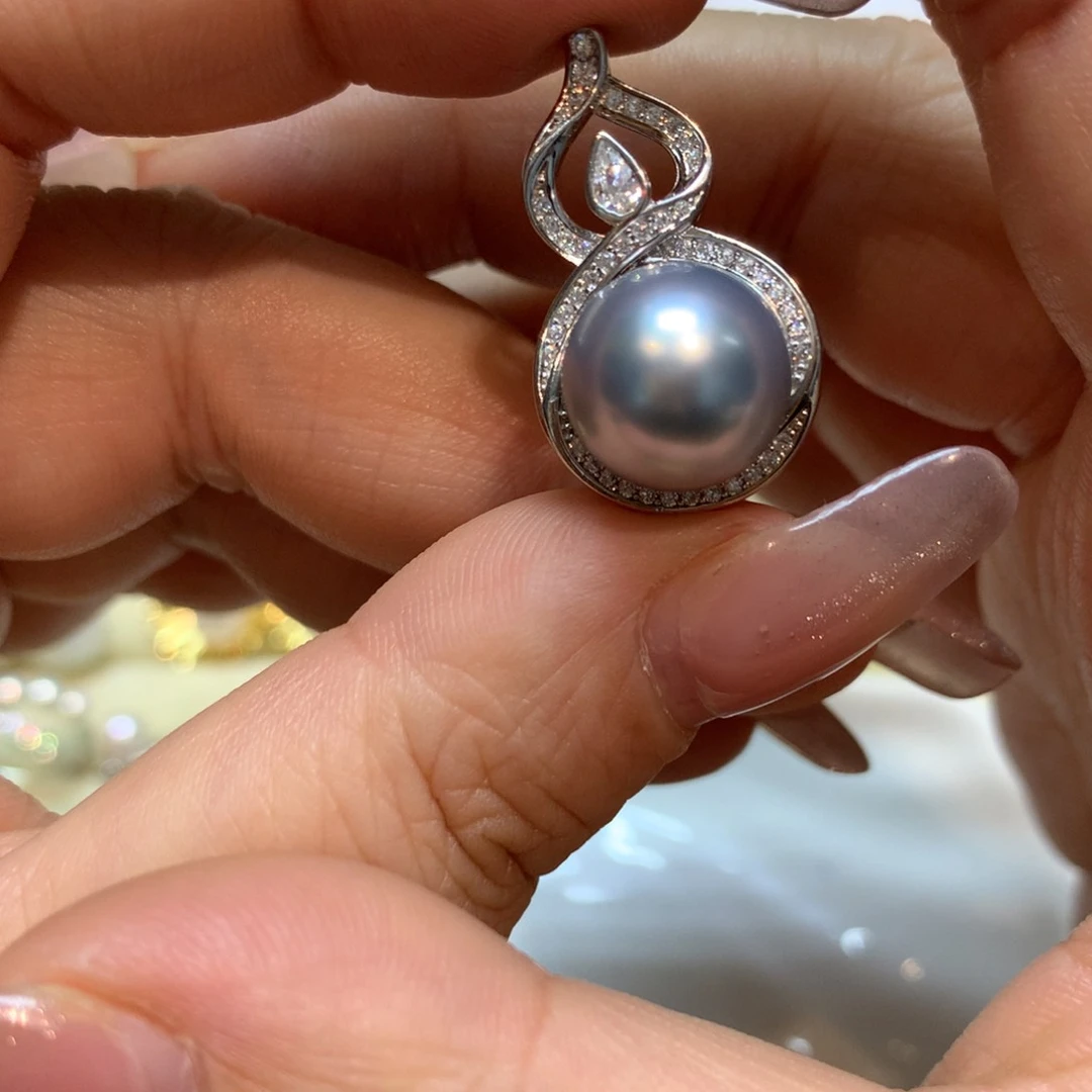 海水珍珠颈饰银S925镶嵌