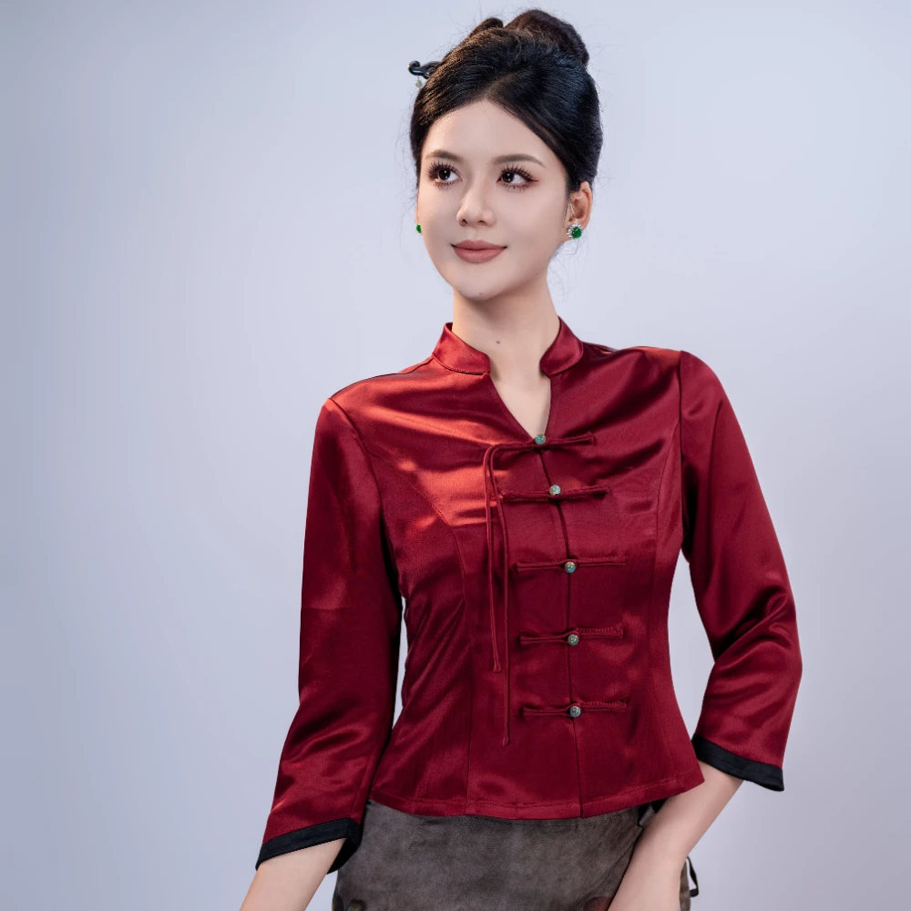 玉家人玉家人曼莎傣族服装改良服饰中国风民族风上衣国风女装新款