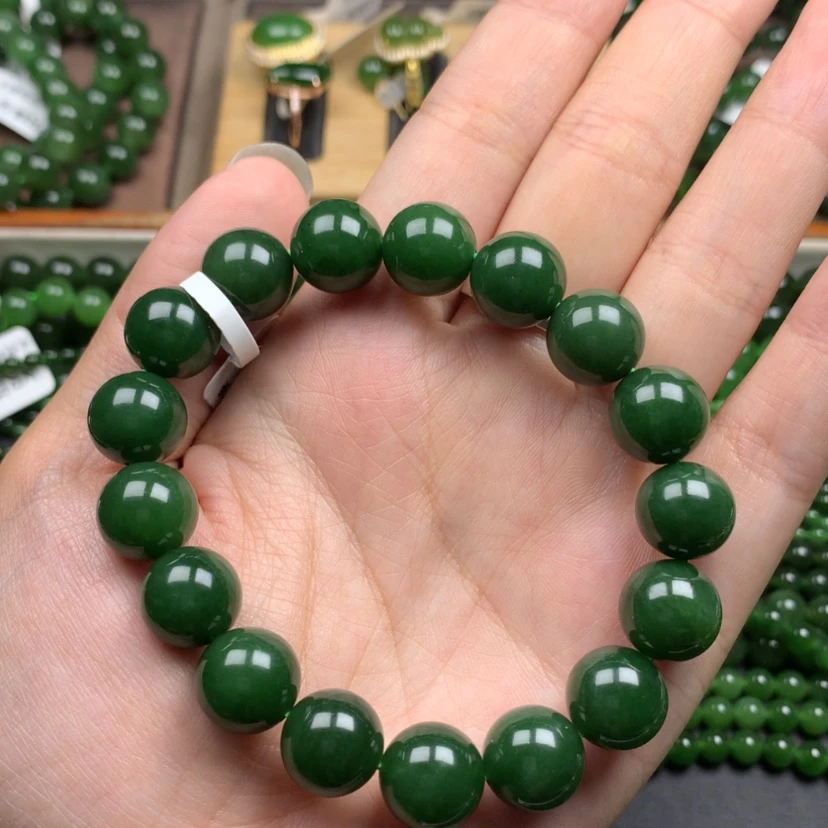 【闪购商品】未镶嵌手串和田玉（碧玉）卷**王12m