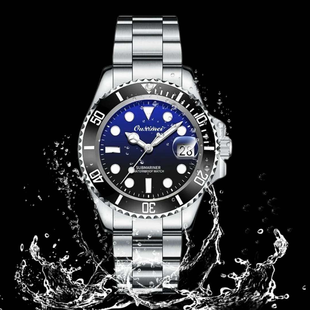 M经典时尚全新升级渐变蓝鬼王系列全自动夜光男士腕表