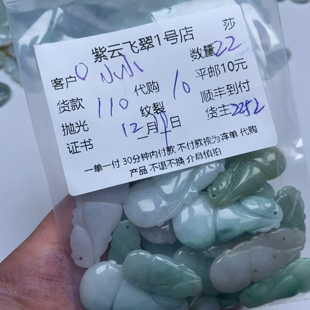 小***晨翡翠未镶嵌颈饰翡翠